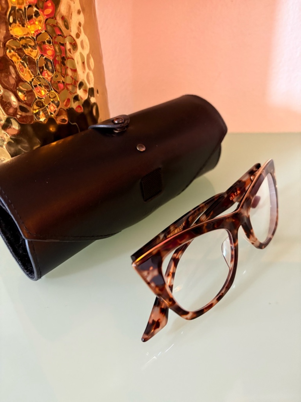 Dita- Tortoiseshell Cat-Eye Glasses with Original Case - Picture 2 of 15
